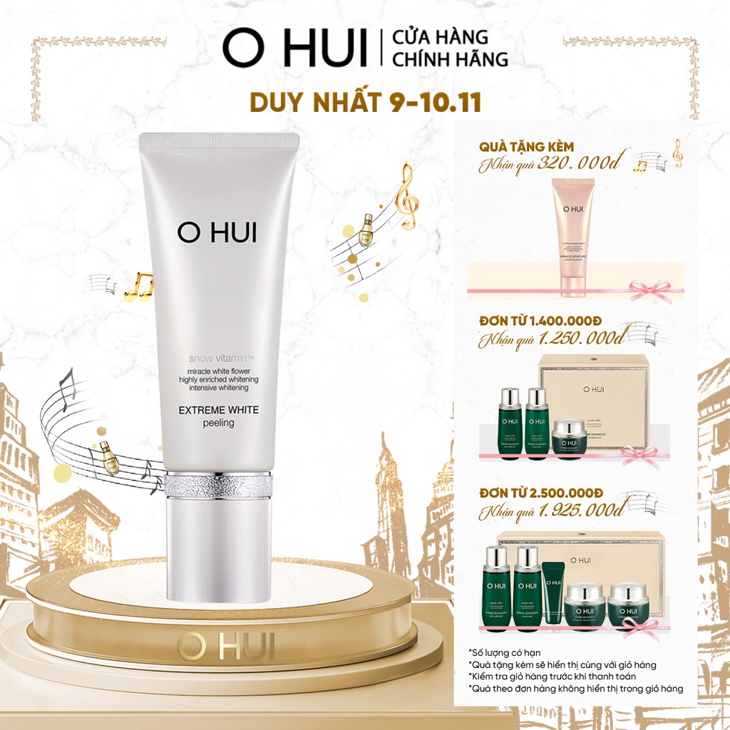 Mặt nạ dạng kỳ tẩy tế bào chết dưỡng trắng OHUI Extreme White Peeling 60ml