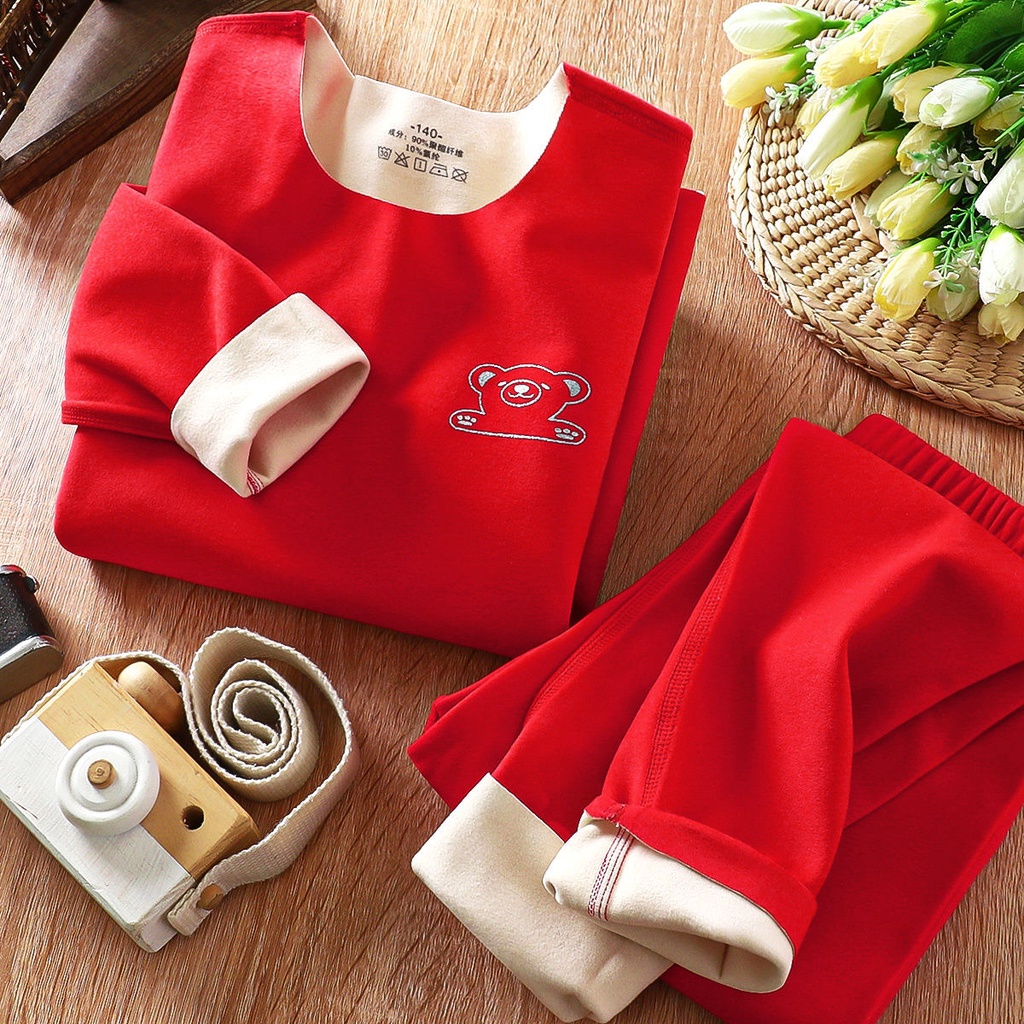 Bộ Đồ Lót Nhung Đức Hai Mặt Giữ Ấm Không Đường May Cỡ Vừa Và Dài Có Lớp Lót Lông Cừu Chải Kích Thước 11 / 7