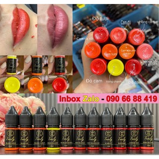 Mực xăm Traily phun Môi Mày Mí 12ml - Mực phun xăm màu đậm tự nhiên, xử lý Trổ xanh trổ đỏ, Khử thâm môi tốt