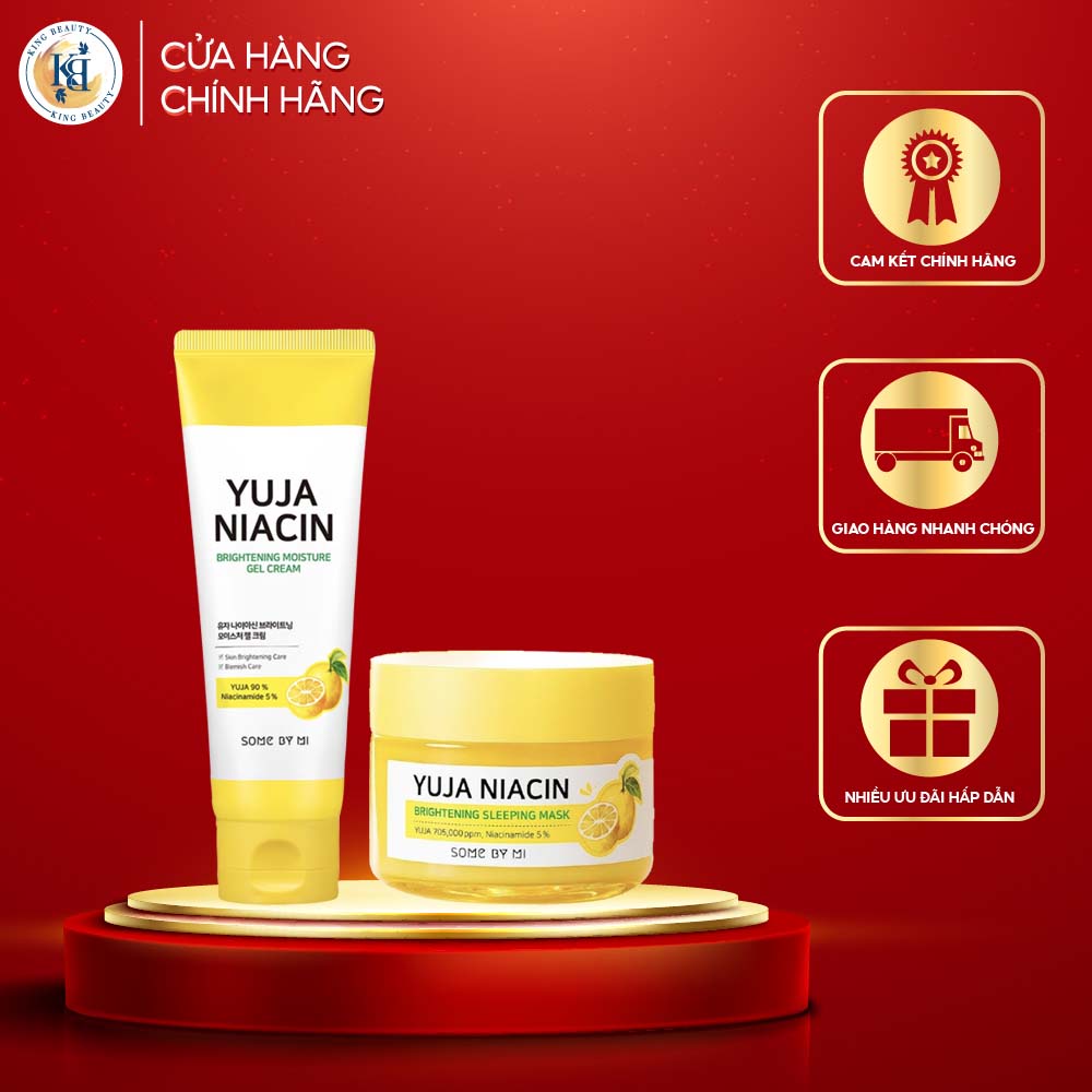 Combo 2 Sản Phẩm Dưỡng Ẩm, Trắng Da Chiết Xuất Quả Thanh Yên Some By Mi Yuja Niacin 30 Days (Kem 100ml + Mặt nạ ngủ 60g)