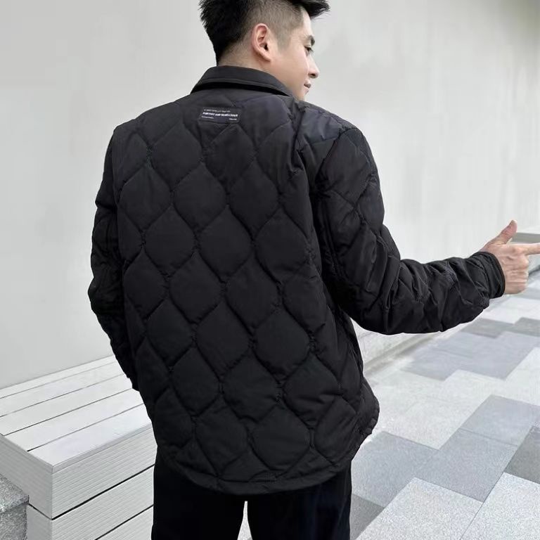 Áo Khoác Nam. Áo Khoác Phao Màu Trơn Giữ Ấm Mùa Đông Phong Cách Hàn Quốc Mới Cho Nam