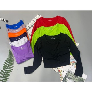 Aó Crotop Dài Tay Có Sẵn Mút Thể Thao Tập Yoga, Gym