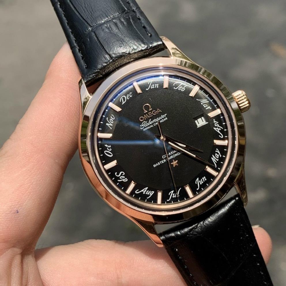 Đồng Hồ Nam OMG Sapphire OMA125A Mặt phân ô tháng Máy Cơ Automatic Nhật