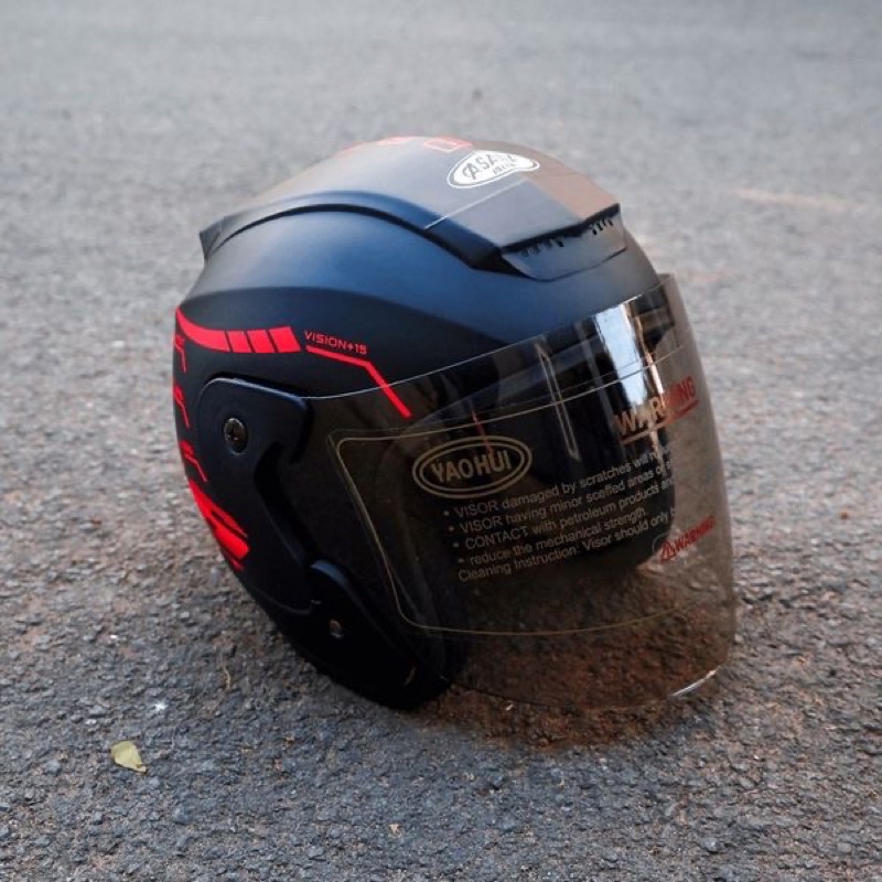 Mũ bảo hiểm 3/4 đầu tem phản quang kính khói - ASAMA HELMET