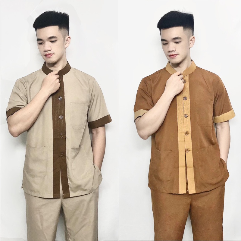 Bộ Nam Đi Chùa - Quần Áo Đi Lễ Chùa Bộ Nam Cộc Tay Đài Loan Cao Cấp Chất Vải Dày Dặn Mềm Mịn Mặc Rất Lịch Sự Và Thoải Má