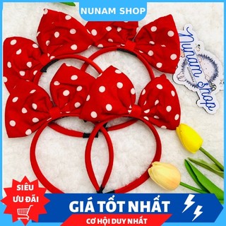 Cài nơ bảng to chấm bi chông chúa dễ thương - Nunam shop