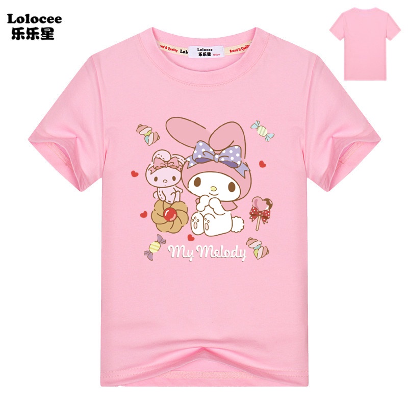 Áo Thun Họa Tiết Hoạt Hình My Melody Thời Trang Mùa Hè Dành Cho Bé Gái