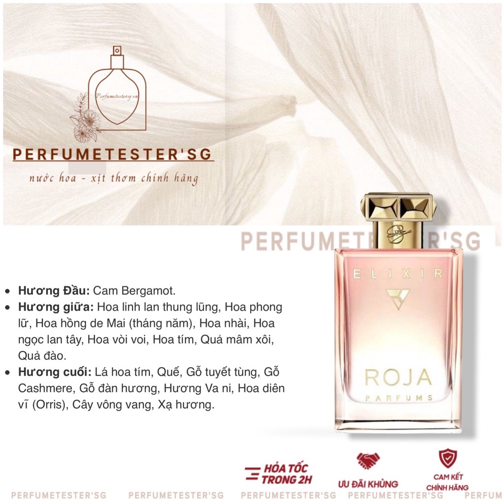 Nước hoa chính hãng Niche ELIXIR của ROJA PARFUMS -perfumetester