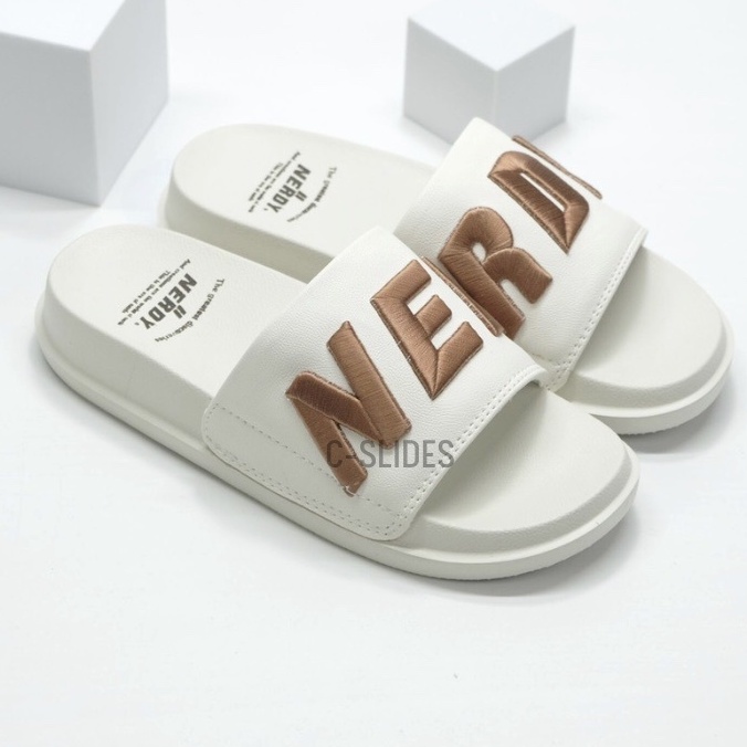 Dép quai ngang nam nữ NERDY BROWN, dép quai ngang đế cao 4cm thời trang cao cấp [ Fullbox + Hỗ trợ đổi size ]
