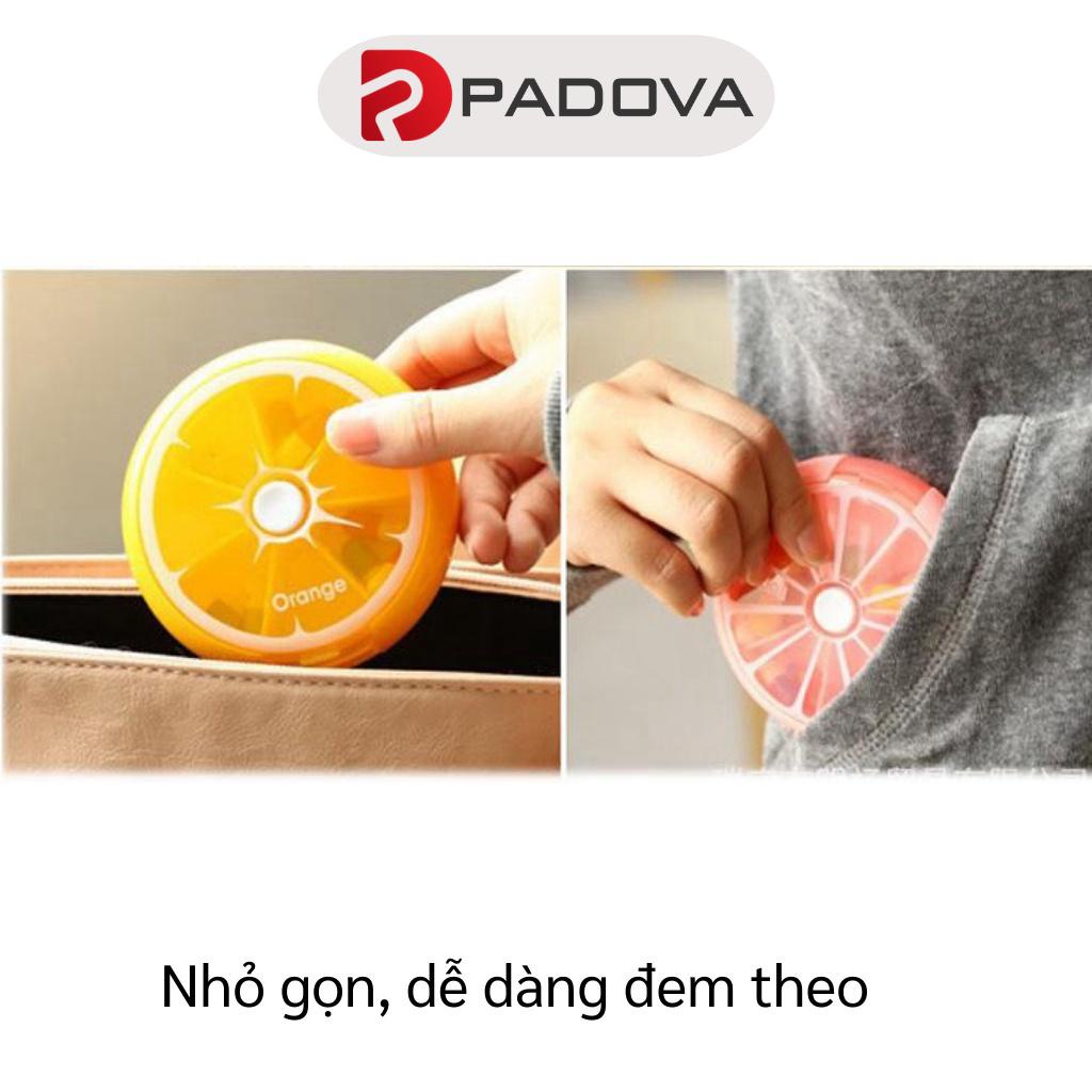 Hộp Đựng Thuốc Mini 7 Ngăn Chia Ngày Hình Tròn, Tiện Lợi Mang Theo PADOVA 4337