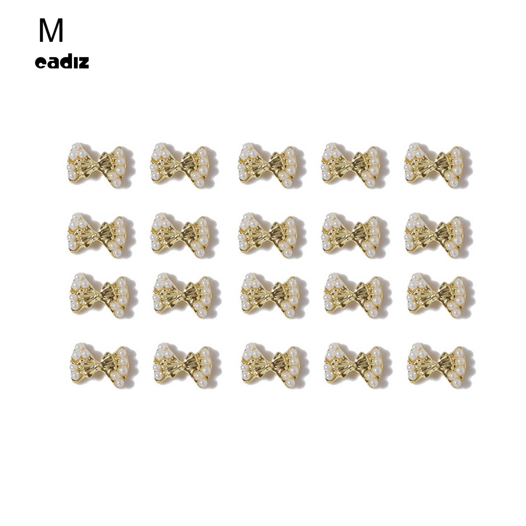 Bộ 20 Phụ Kiện Nơ 3D Trang Trí Móng Tay Xinh Xắn