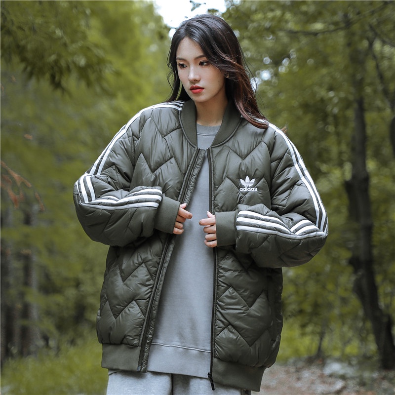 Áo Khoác Bóng Chày Chống Gió Thêu logo Adidas 100% Thời Trang Mùa Đông Cho Cặp Đôi