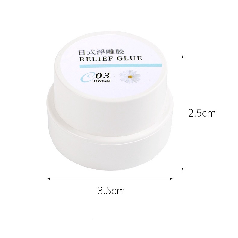 Gel vẽ nổi Cowsar trang trí móng, chuyên dùng làm nail 5g