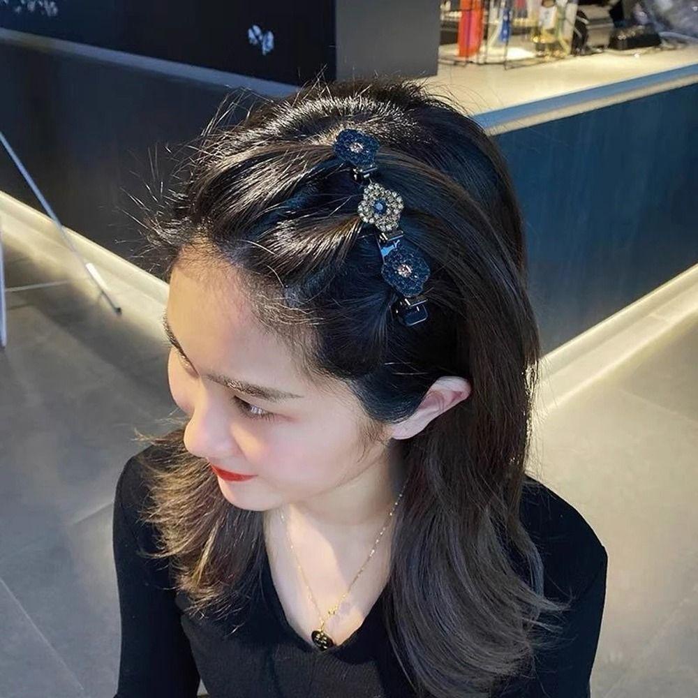 TWINKLE Kẹp Tóc Hình Hoa Đính Đá Thời Trang Cho Nữ
