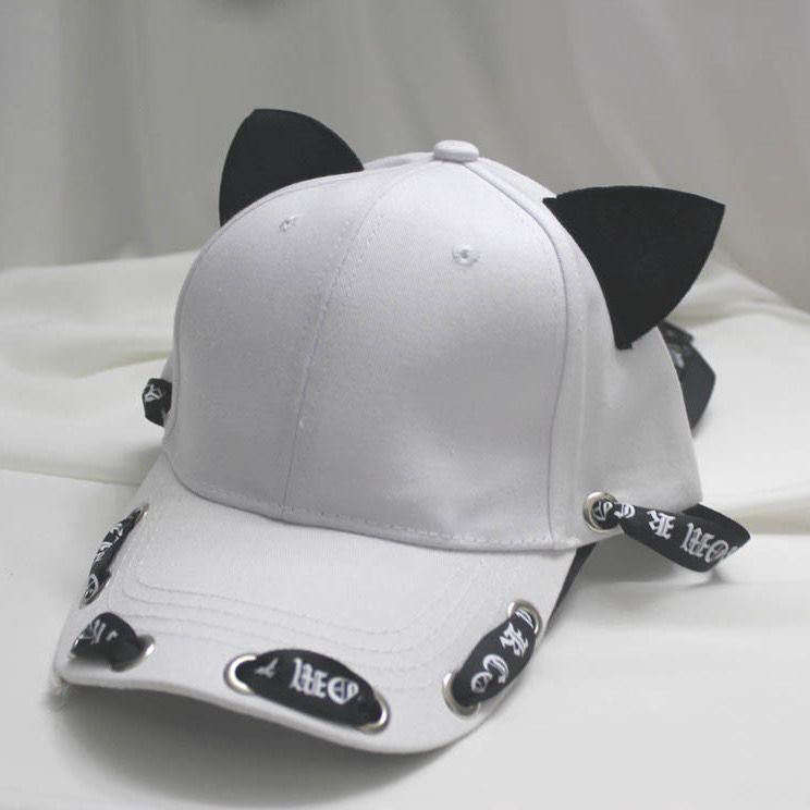 Mũ lưỡi trai nữ Mũ chống nắng Mũ tai mèo Nón lưỡi trai 0NGK