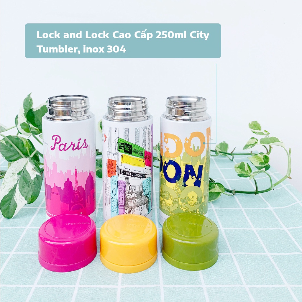 Bình Giữ Nhiệt Lock and Lock Đựng Trà Cafe Sữa Cao Cấp 250ml City Tumbler PHIÊN BẢN LockdownCity