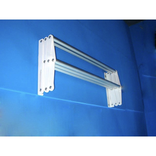 Giàn phơi xếp tường có thanh phơi inox, Giàn phơi thông minh gắn tường, Giàn phơi đồ inox, Giàn phơi xếp tường inox