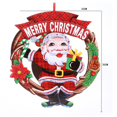 Hình ông già noel treo hoặc dán cửa trang trí noel