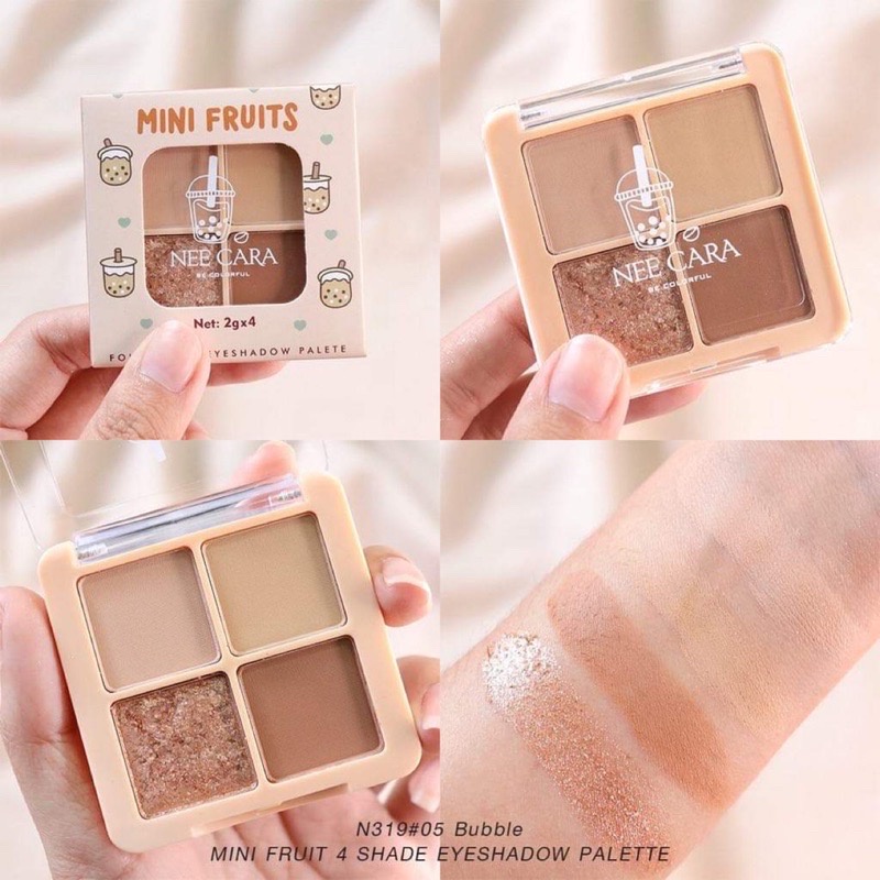 Phấn Mắt 4 ô Nee Cara Mini Fruit Four Shade Eyeshadow Palette