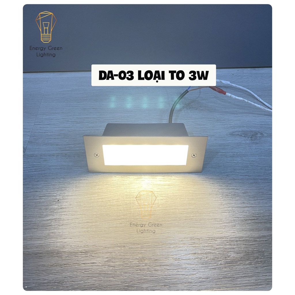 Đèn Âm Tường,Chân Cầu Thang Energy Green Lighting DA-03 - Chống Nước IP65 - Mặt Nhôm Cao Cấp - Bảo Hành 12 Tháng