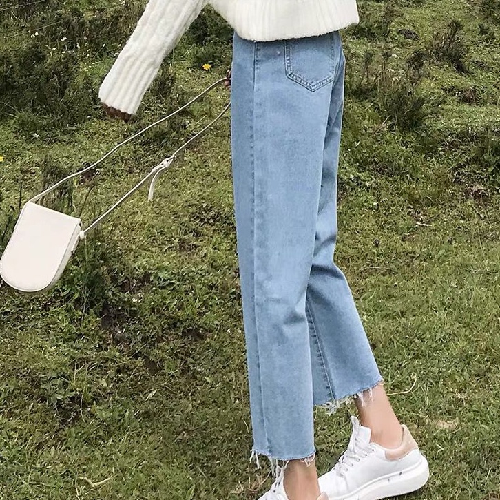 Quần jean SUXI ống rộng lưng cao tôn dáng dễ phối đồ phong cách Hàn Quốc thời trang cho nữ