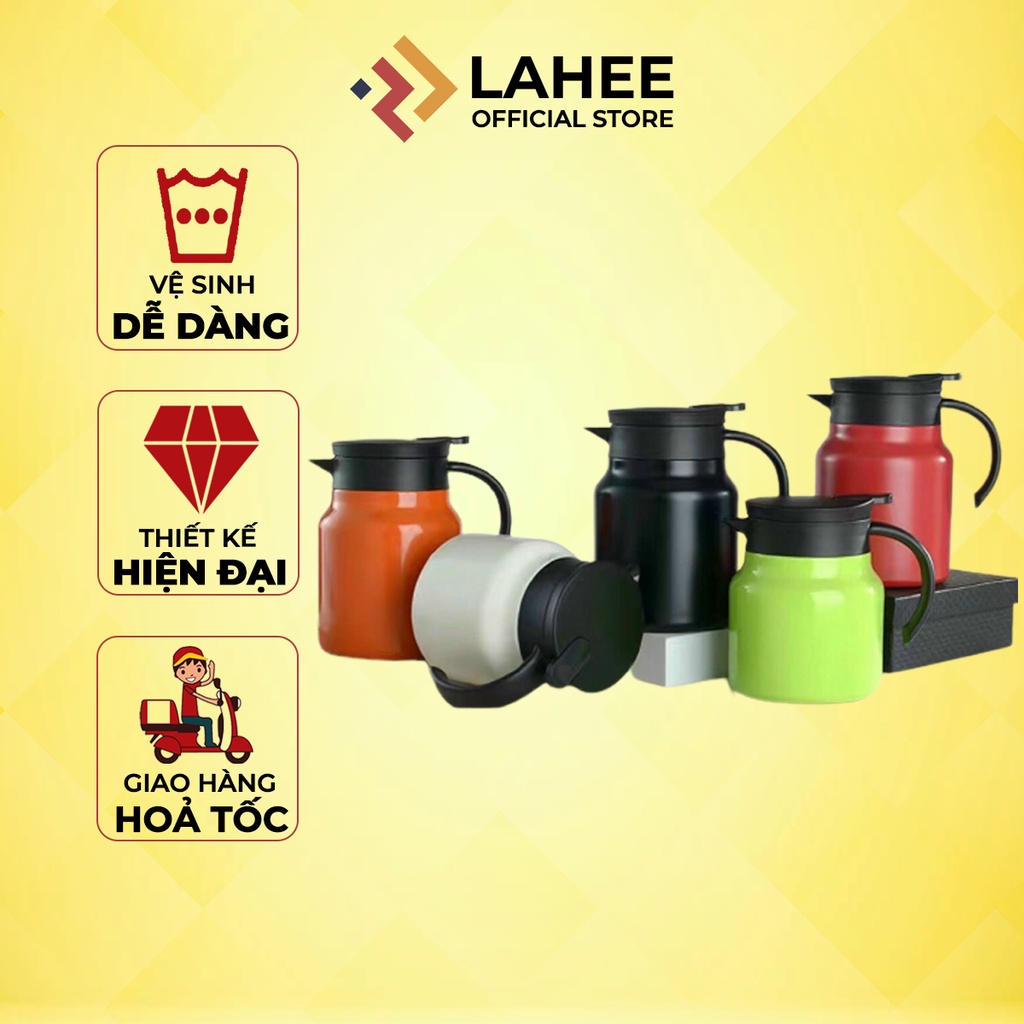 Ấm pha trà giữ nhiệt, bình giữ nhiệt inox 316 dung tích 800 1000ml đựng nước nóng hãm trà có lọc trà - LAHEE
