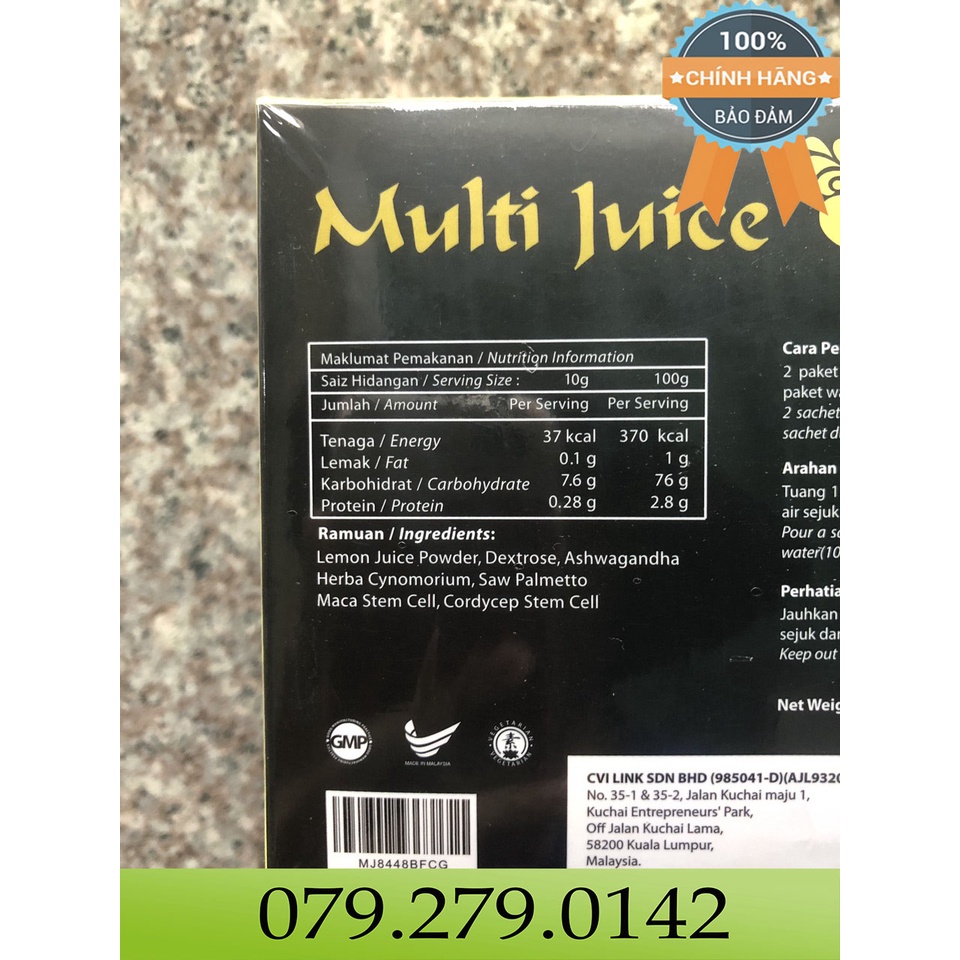 [RẺ VÔ ĐỊCH] Multi Juice 10 Gói Của Malaysia nước trái cây hỗn hợp