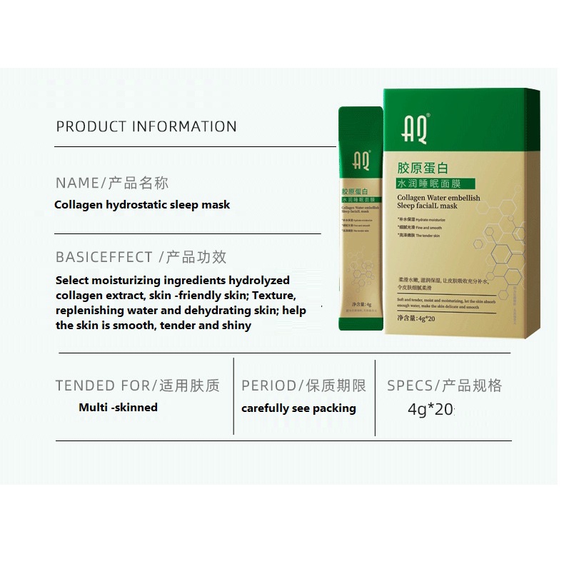 Dưỡng chât Collagen thiên nhiên, chống lão hóa, bù ẩm, cân bằng nước, giúp da sáng mịn