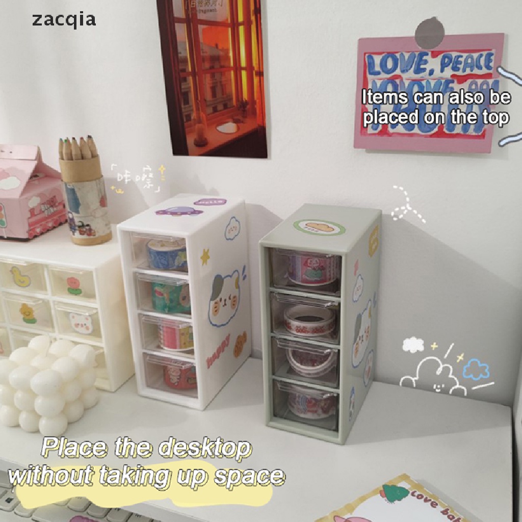 [zacqia] Hộp Đựng Đồ Trang Điểm Để Bàn 4 Tầng Kích Thước Nhỏ VN