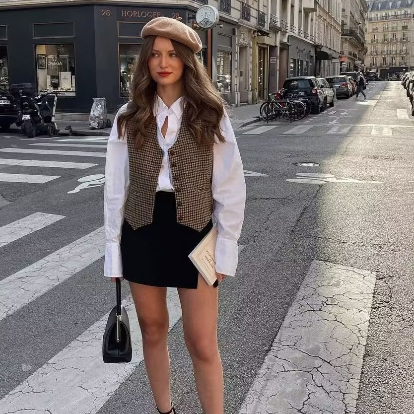 Áo Không Tay Thiết Kế Mới Thời Trang Mùa Thu Theo Phong Cách Âu Mỹ Cho Nữ 2022