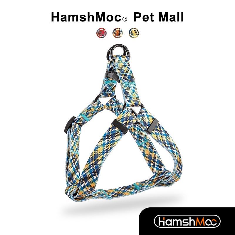 HamshMoc Đai Dắt Chó Đi Dạo Mềm Mại Họa Tiết Kẻ Sọc Hamsa Có Dây Đeo Có Thể Điều Chỉnh Cho Cún Cưng Cỡ Nhỏ / Vừa / Lớn