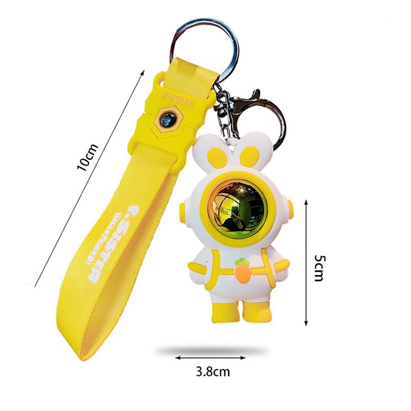 Móc Khóa Hình Thỏ Phi Hành Gia Hoạt Hình Đáng Yêu