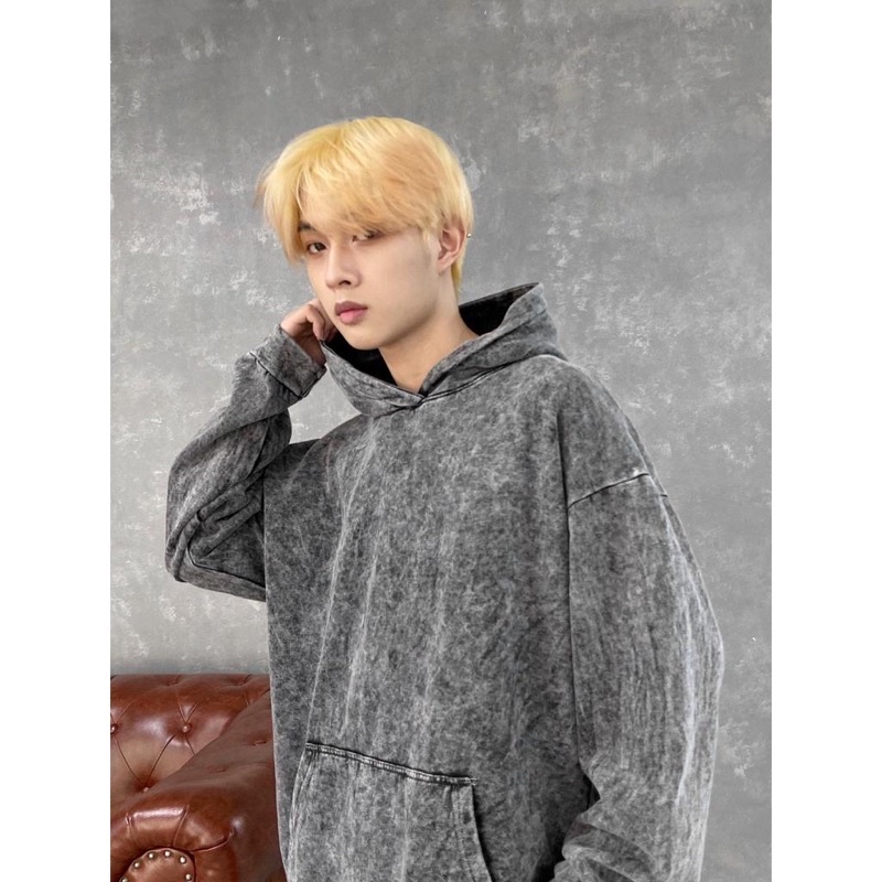 Áo nỉ hoodie loang túi trước , Áo hoodie unisex form to rộng