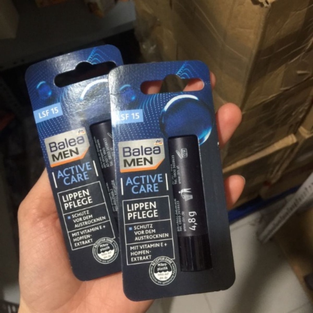 Son dưỡng môi Balea Men Active Care dành cho nam 4,8g, Hàng Chuẩn Đức - Shop Lavenic