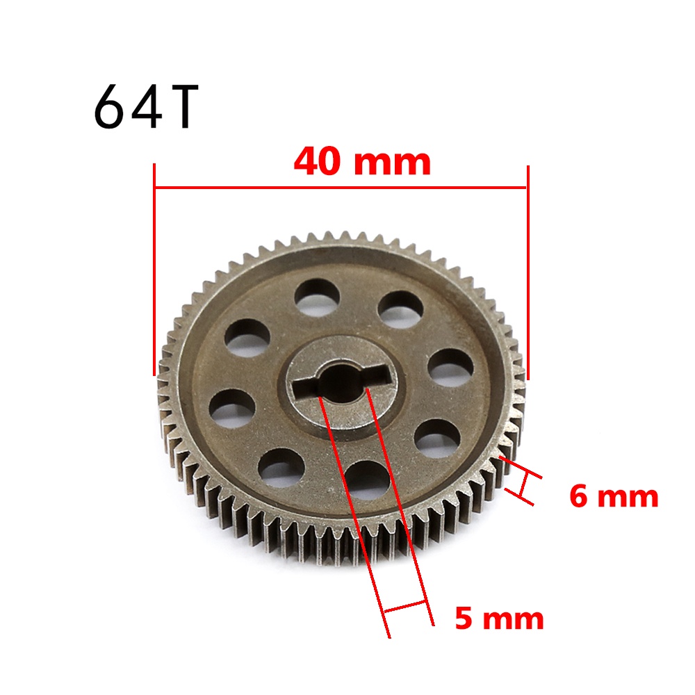 Bánh Răng Động Cơ Chính Bằng Thép 17T / 21T / 26T / 29T / 64T Cho Xe Điều Khiển HSP 94103 / 94107 / 94111 / 94170