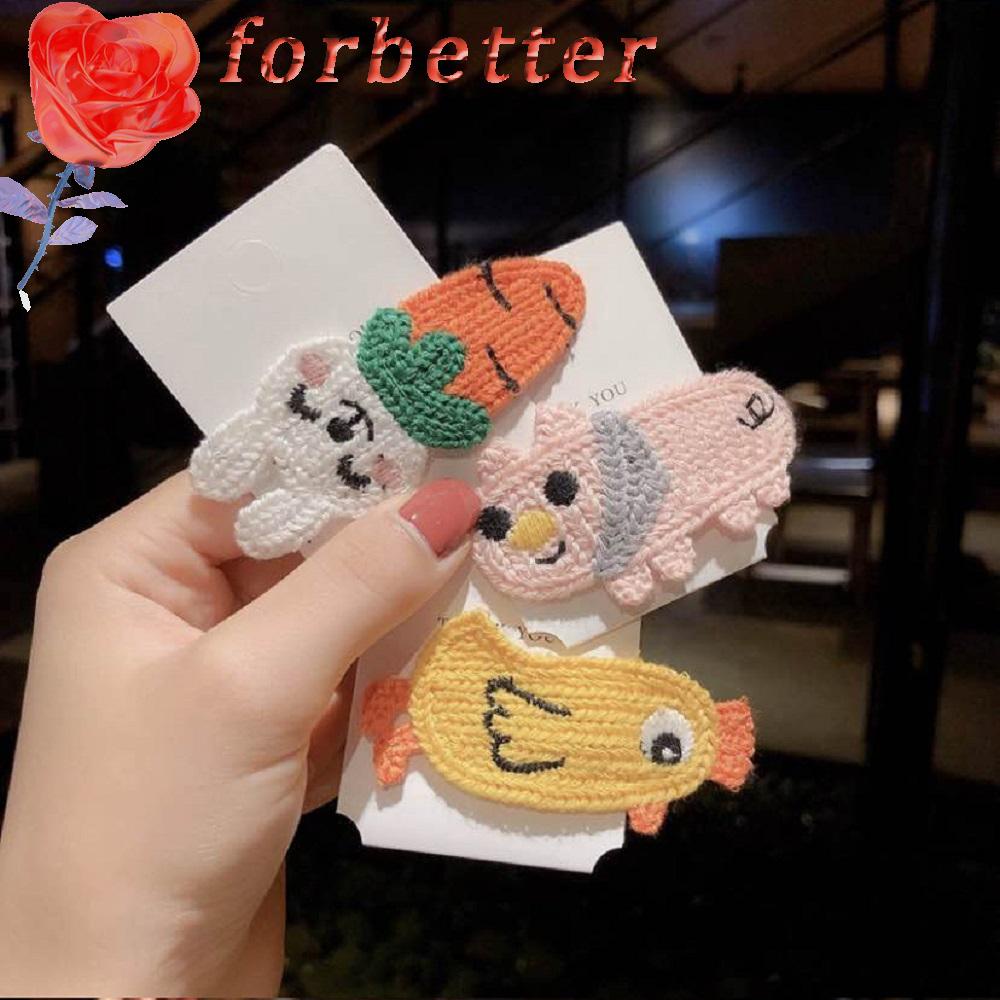 Kẹp tóc phối họa tiết hoạt hình động vật dễ thương xinh xắn