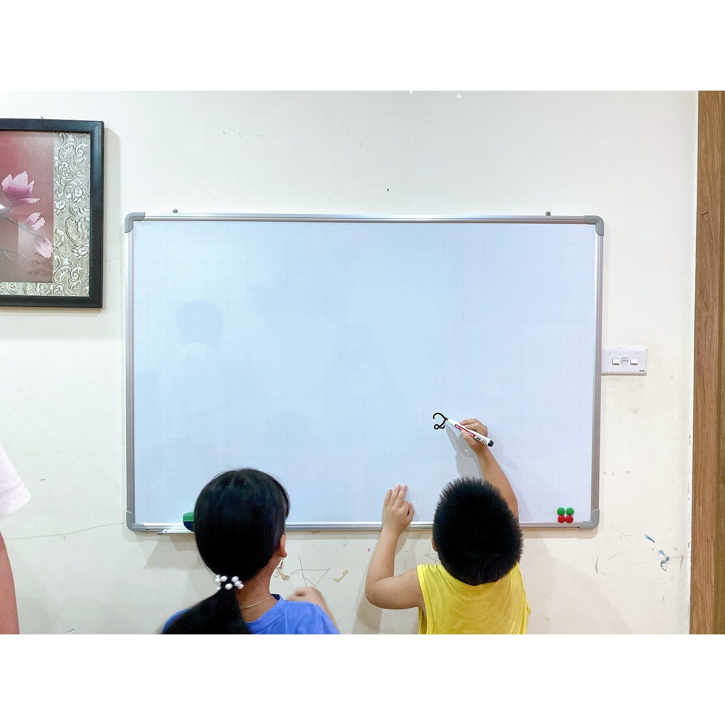 Bảng từ trắng viết bút lông dạ chuẩn HÀN QUỐC  BH 2 năm, Tặng bút dạ, nam châm, bông lau