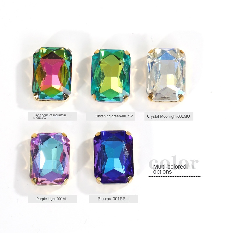 Set 10 Mũi Khoan Lỗ Hình Chữ Nhật Mạ Điện Nhiều Màu Sắc Dùng Để Khoan Kính / Quần Áo diy