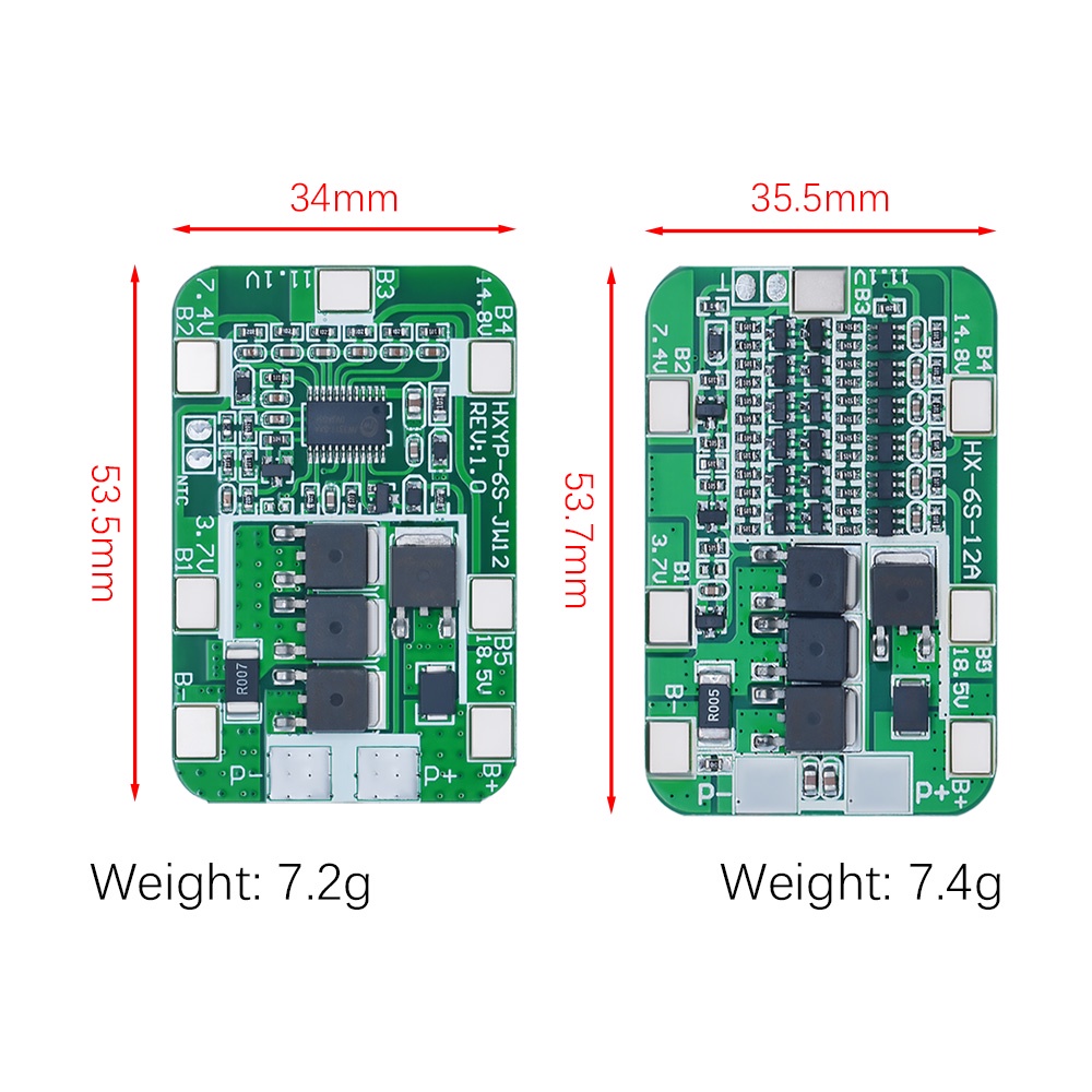 Bảng Mạch Bảo Vệ 6S 15A / 25A 24V 25.2V PCB BMS Cho Mô-Đun 18650