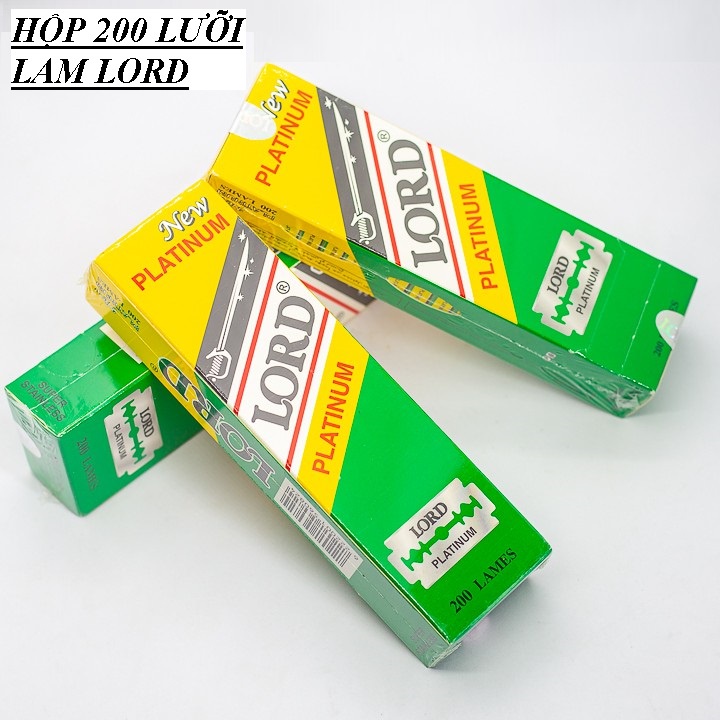 Dao Lam Lord 1 Cây 200 Lưỡi Vỉ dao lam cạo dâu Sắc Bén Chính Hãng