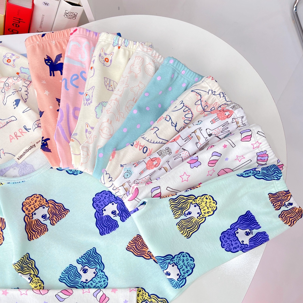 Set 3 Bộ Cotton Borip Bé Gái KIMCHIBABY Vải Dư Xịn Hoạ Tiết Pony, Bộ Quần Áo Cho Bé Mặc Nhà MKMTD2221