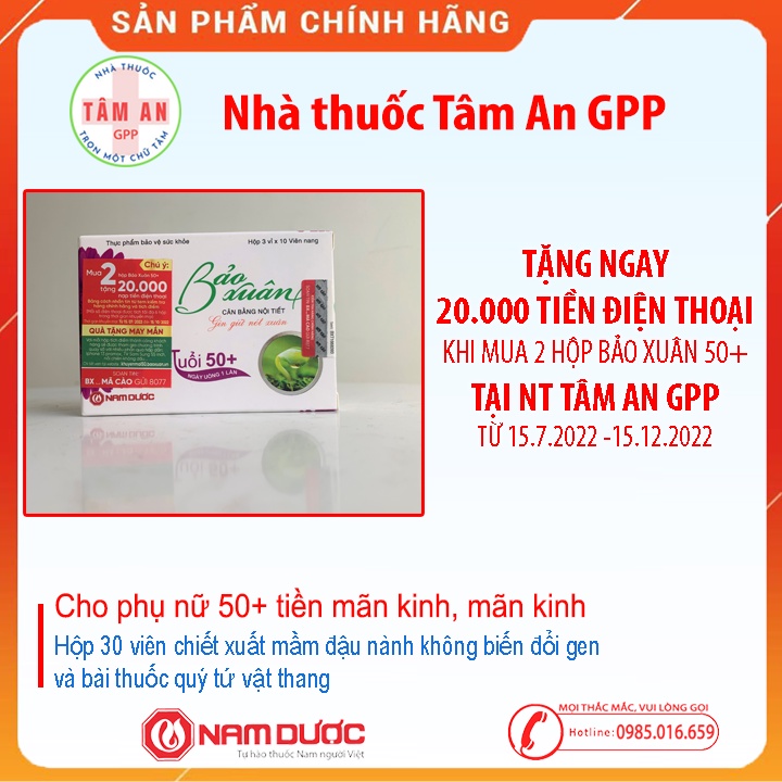 Bảo xuân tím - Bảo xuân 50+⚡Chính hãng⚡Giúp cân bằng nội tiết tố nữ ở phụ nữ tiền mãn kinh, mãn kinh-Date 2026 mới nhất