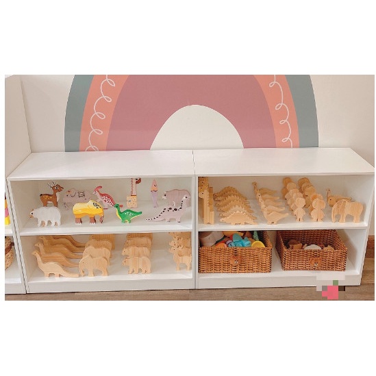 Kệ đồ chơi montessori 2 tầng , 3 tầng