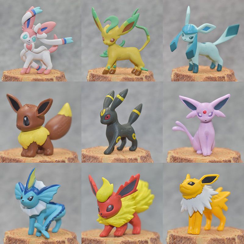 Bộ 3 Mô Hình Đồ Chơi Nhân Vật Pokemon Go Eevee Evolution