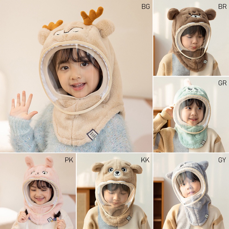 Mũ Che Mặt Giữ Ấm Chống Gió Mùa Đông Cho Trẻ Em Ốp