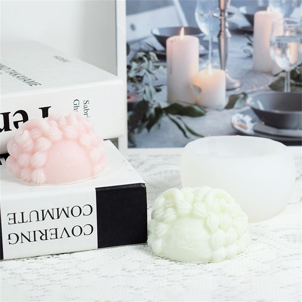 Khuôn Làm Nến / Xà Phòng Hình Chú Cừu 3D Bằng Silicone DIY