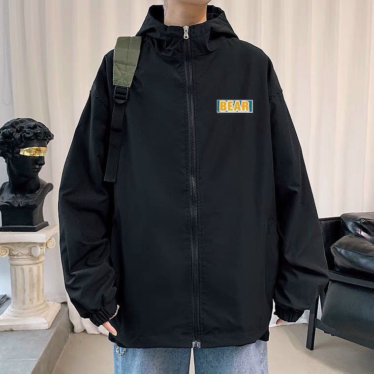 Áo khoác dù unisex nón khóa kéo nam nữ đều mặc được