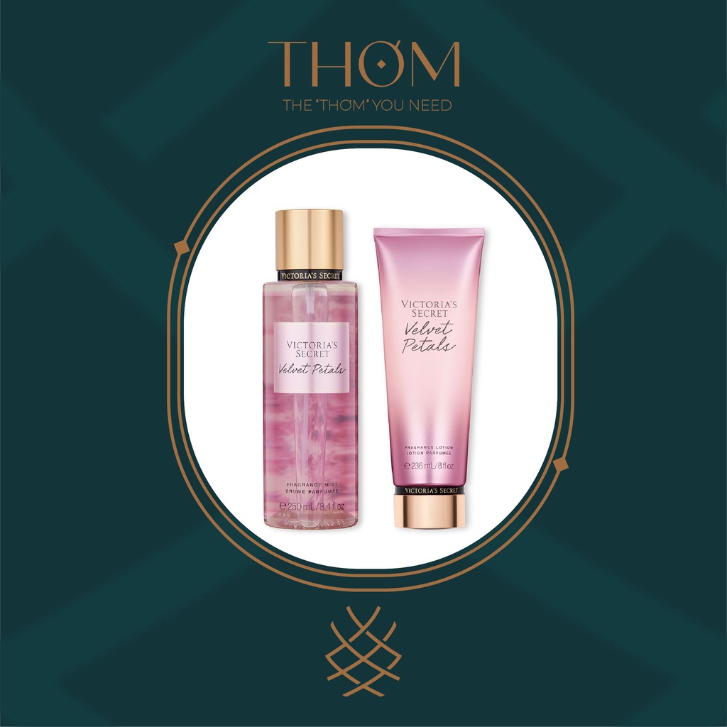 VELVET PETALS | Xịt Thơm Dưỡng Thể Lưu Hương Toàn Thân Victoria’s Secret Fragrance Mist Lotion 250ml