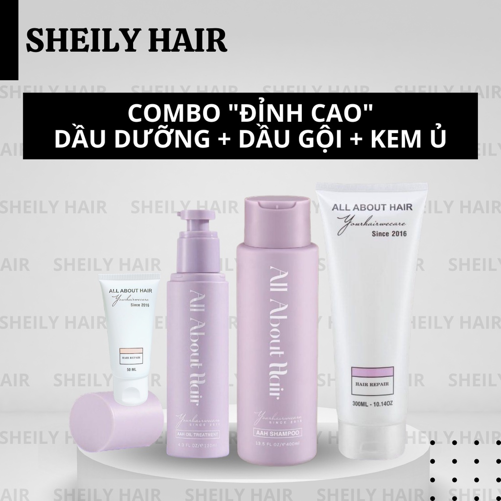 [MUA 3 TẶNG 4] COMBO DẦU Ủ + DẦU GỘI + KEM Ủ (ALL ABOUT HAIR)