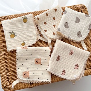 Khăn yếm cotton nguyên chất trẻ em, khăn mặt, khăn thấm nước bọt cho bé, khăn tam giác cho bé, khăn vuông nhỏ sơ sinh